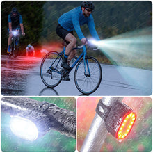 Load image into Gallery viewer, Cycling Bicycle Front Rear Light Set Taillight Headlight Bicycle Lights MTB Waterproof Safety Warning Light LED USB Rechargeable
