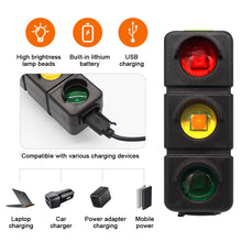 Load image into Gallery viewer, Bicycle Tail Light USB Rechargerable 3 Colors Traffic Light with Seatpost Mountian Bike Road Night Riding Safety Warning Light
