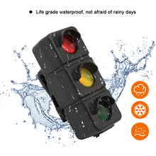 Load image into Gallery viewer, Bicycle Tail Light USB Rechargerable 3 Colors Traffic Light with Seatpost Mountian Bike Road Night Riding Safety Warning Light
