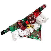 Load image into Gallery viewer, Pet Neckerchief Pet Saliva Towel Triangle Scarf Cat Collar Pet Bibs Scarf Washable Christmas Pet Scarves Gift Xmas Decor Santa Claus Print For Dogs
