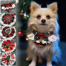 Load image into Gallery viewer, Pet Neckerchief Pet Saliva Towel Triangle Scarf Cat Collar Pet Bibs Scarf Washable Christmas Pet Scarves Gift Xmas Decor Santa Claus Print For Dogs
