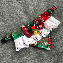 Load image into Gallery viewer, Pet Neckerchief Pet Saliva Towel Triangle Scarf Cat Collar Pet Bibs Scarf Washable Christmas Pet Scarves Gift Xmas Decor Santa Claus Print For Dogs
