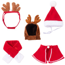 Load image into Gallery viewer, Cute Pet Christmas Cosplay Suit For Dogs Cats Clothes Cute Costumes Santa Hat Scarf Dressing Up Christmas Party Costume Suit
