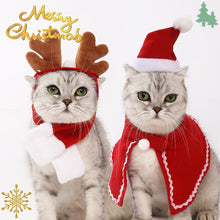 Load image into Gallery viewer, Cute Pet Christmas Cosplay Suit For Dogs Cats Clothes Cute Costumes Santa Hat Scarf Dressing Up Christmas Party Costume Suit
