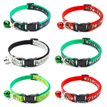 Load image into Gallery viewer, Christmas Adjustable Pet Cat Collar Bell Collar Kitten Necklace Pet Collars for Small Dog Necklace Party Photo Props
