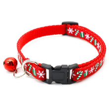 Load image into Gallery viewer, Christmas Adjustable Pet Cat Collar Bell Collar Kitten Necklace Pet Collars for Small Dog Necklace Party Photo Props

