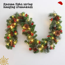 Load image into Gallery viewer, Christmas Garlands With Pinecones Red Berries Artificial Christmas Wreaths For Home Xmas Tree Stairs Door New Year Decoration
