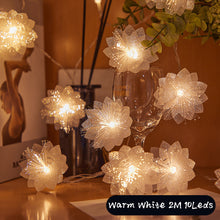 Load image into Gallery viewer, LED Flower Fiber Optic Fairy Lights Garland Battery Operated Twinkle String Light Copper Wire Lighting Wedding Christmas Decoration
