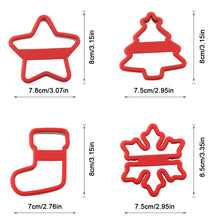 Load image into Gallery viewer, Christmas Cookie Cutters Stamp Xmas Tree Snowflake Pattern Biscuit Embosser Mould Cake Fondant Baking Decorating Tool
