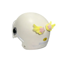 Load image into Gallery viewer, 2Pcs Motorcycle Helmet Decoration Soft Plush Angle Wings with Stars Sticker Helmet Decor for Motorbike Bicycle Headwear Accessories
