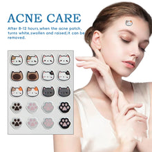 Load image into Gallery viewer, 24patches/sheet Cat Color Acne Patch PE Bag Containing Small Batch Covered Cartoon Acne Patch
