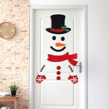 Load image into Gallery viewer, Christmas Decorations Non Woven Door Sticker Shop Window Glass Sticker Home Decoration Snowman Door Sticker
