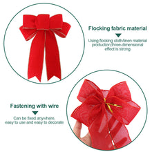 Load image into Gallery viewer, 1Pc Christmas Bows Holiday Christmas Wreaths Bows Xmas Tree Decoration Bowties DIY Gift Wrapping for Home Party Decor
