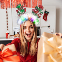 Load image into Gallery viewer, Christmas Headbands LED Reindeer Christmas Headbands Xmas Antler Headbands For Kids Women Christmas Party Supplies Costume Decoration
