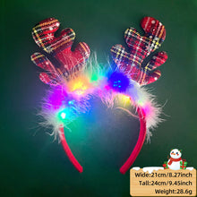 Load image into Gallery viewer, Christmas Headbands LED Reindeer Christmas Headbands Xmas Antler Headbands For Kids Women Christmas Party Supplies Costume Decoration
