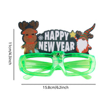 Load image into Gallery viewer, New Year Cartoon Christmas Glowing Glasses LED Light Up Santa Glasses Adult Kids Xmas Party Gifts Festival Home Decor
