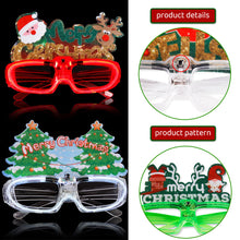 Load image into Gallery viewer, New Year Cartoon Christmas Glowing Glasses LED Light Up Santa Glasses Adult Kids Xmas Party Gifts Festival Home Decor
