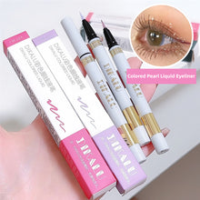 Load image into Gallery viewer, Extremely Fine Colored Pearl Liquid Eyeliner Quick-drying Waterproof Long-lasting Shining Highlighting Pen Eye Makeup Cosmetics
