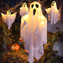 Load image into Gallery viewer, 2024 LED Glowing Hanging Ghost Party Halloween Decoration for Home Indoor Outdoor Haunted House Bar Hanging Horror Props with Lights
