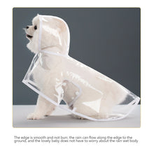 Load image into Gallery viewer, Pet Dog Raincoat Waterproof Pet Clothes Hooded Rain Jacket for Small Medium Dogs Transparent Plastic Puppy Rain Poncho Rainwear
