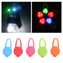 Load image into Gallery viewer, Pet Night Walking Warning Light Pendant Dog Puppy Led Silicone Glowing Collar Safety Flashing Pendant Outdoor Hiking Backpack Bag Lights
