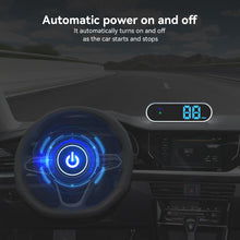 Load image into Gallery viewer, Car HUD GPS Display Digital Speedometer Time Clock Display Over-speed Alarm KMH MPH Switch Electronic Dog with Colorful LED Display
