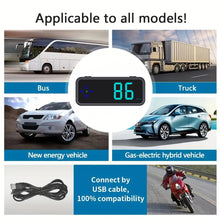 Load image into Gallery viewer, Car HUD GPS Display Digital Speedometer Time Clock Display Over-speed Alarm KMH MPH Switch Electronic Dog with Installation Bracket for Car Motorcycle

