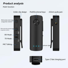 Load image into Gallery viewer, 2 in 1 Car Bluetooth 5.3 Transmitter Receiver Handsfree Wireless Adapter with 3.5mm Audio Music AUX Adapter
