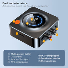 Load image into Gallery viewer, Car NFC Stereo AUX 3.5mm NFC Bluetooth 5.1 Receiver RCA Optical Bluetooth Audio Wireless Adapter TV Wireless
