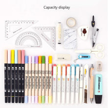 Load image into Gallery viewer, Kawaii Pencil Case Large Space Storage 3 Compartment Pouch Double Side Opened Student Stationery Desk Organizer School Supplies
