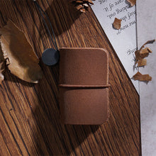 Load image into Gallery viewer, Tiny Genuine Leather Notebook Pocketbook Sketchbook Mini Vintage Retro Cute Kawaii Portable Daily Planner Organizer Travel Supplies
