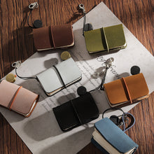 Load image into Gallery viewer, Tiny Genuine Leather Notebook Pocketbook Sketchbook Mini Vintage Retro Cute Kawaii Portable Daily Planner Organizer Travel Supplies
