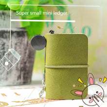 Load image into Gallery viewer, Tiny Genuine Leather Notebook Pocketbook Sketchbook Mini Vintage Retro Cute Kawaii Portable Daily Planner Organizer Travel Supplies
