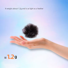 Load image into Gallery viewer, Plush Microphone Cover Windscreen Fluffy Artificial Fur Sleeve Compatible for Little Bee Microphone Collar Clip Wheat Reduce Noise
