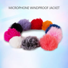 Load image into Gallery viewer, Plush Microphone Cover Windscreen Fluffy Artificial Fur Sleeve Compatible for Little Bee Microphone Collar Clip Wheat Reduce Noise
