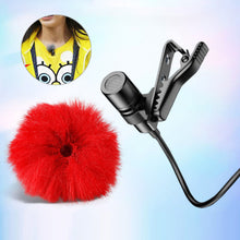 Load image into Gallery viewer, Plush Microphone Cover Windscreen Fluffy Artificial Fur Sleeve Compatible for Little Bee Microphone Collar Clip Wheat Reduce Noise
