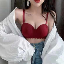 Load image into Gallery viewer, Sexy Bras For Women Seamless Wireless Bra Push Up Underwear Female Solid Color Lingerie One-pieces Gather Removable Shoulder Straps Brassiere

