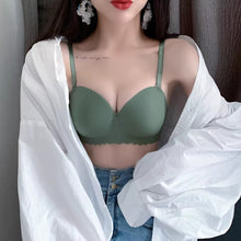 Load image into Gallery viewer, Sexy Bras For Women Seamless Wireless Bra Push Up Underwear Female Solid Color Lingerie One-pieces Gather Removable Shoulder Straps Brassiere
