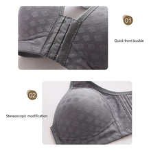 Load image into Gallery viewer, Middle-aged And Elderly Mothers' Front Button Bras Plus-size Wireless Bra Anti-sagging Gathered Underwear Soft Brassiere Intimates Female Lingerie
