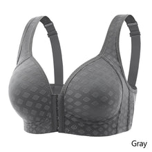 Load image into Gallery viewer, Middle-aged And Elderly Mothers' Front Button Bras Plus-size Wireless Bra Anti-sagging Gathered Underwear Soft Brassiere Intimates Female Lingerie
