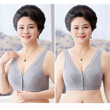 Load image into Gallery viewer, Front Button Bras Women's Plus-size Bra Middle-aged And Elderly Underwear Wireless Cotton Vest-type Underwear Intimates Female Lingerie
