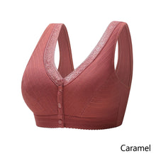 Load image into Gallery viewer, Front Button Bras Women's Plus-size Bra Middle-aged And Elderly Underwear Wireless Cotton Vest-type Underwear Intimates Female Lingerie
