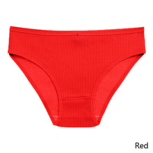 Load image into Gallery viewer, Double Layers Cotton Panties Sexy V-Shape Underwear For Woman Elastic Mid-Rise knickers Solid Colors Seamless Lingerie for Female
