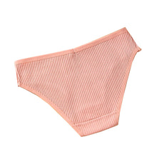 Load image into Gallery viewer, Double Layers Cotton Panties Sexy V-Shape Underwear For Woman Elastic Mid-Rise knickers Solid Colors Seamless Lingerie for Female
