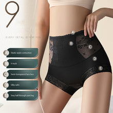 Load image into Gallery viewer, Women High Waist Panties Sexy Hollow Lace Underwear Sheer Floral knickers Seamless Breathable Comfy Lingerie Underpants Tummy Control Pants
