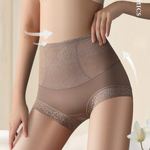 Load image into Gallery viewer, Women High Waist Panties Sexy Hollow Lace Underwear Sheer Floral knickers Seamless Breathable Comfy Lingerie Underpants Tummy Control Pants
