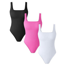 Load image into Gallery viewer, Square Neck Tummy Control Shapewear Bodysuit for Women Body Shaper Seamless Slimming Sheath Butt Lifter Tank Tops Female Sexy Ribbed Shapers Corset
