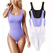 Load image into Gallery viewer, Square Neck Tummy Control Shapewear Bodysuit for Women Body Shaper Seamless Slimming Sheath Butt Lifter Tank Tops Female Sexy Ribbed Shapers Corset

