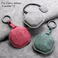 Load image into Gallery viewer, 4 Buttons Key Car Remote Control Key Case Suede Leather Protect Cover Shell Auto Accessories For Chery Jetour T2 Traveler 2023 2024
