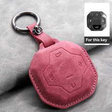 Load image into Gallery viewer, 4 Buttons Key Car Remote Control Key Case Suede Leather Protect Cover Shell Auto Accessories For Chery Jetour T2 Traveler 2023 2024
